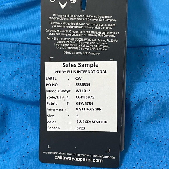 Callaway Golf Opti Dri Stretch Truesculpt Ibiza Blue Split Skort w Pockets Sz S - Picture 12 of 13